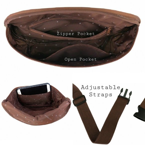 Waterproof Tricolor Corgi  Large Fanny Pack Crossbody Sling - Picture 2 of 10